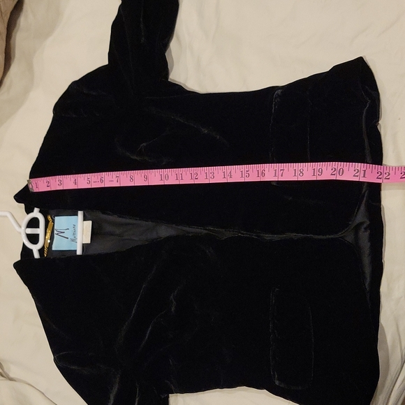 Marciano Black Velvet "real" Jacket Size 6 - Picture 11 of 12